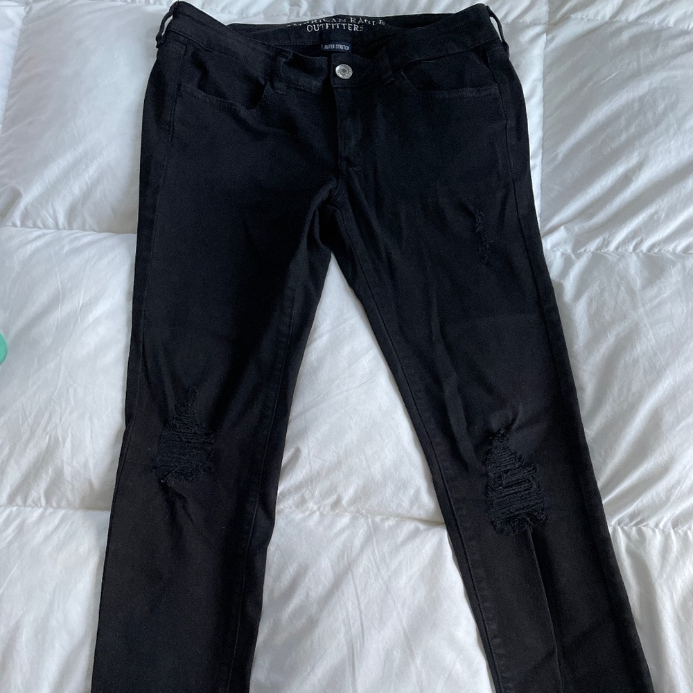American eagle ripped jeggings